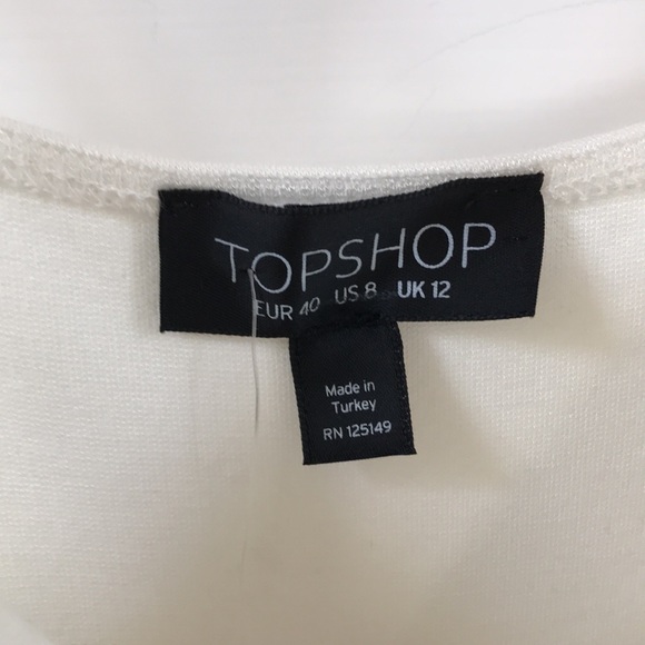 New with tags TOPSHOP Sz 8 body suit. Spaghetti straps warm white snap crotch - Picture 2 of 8